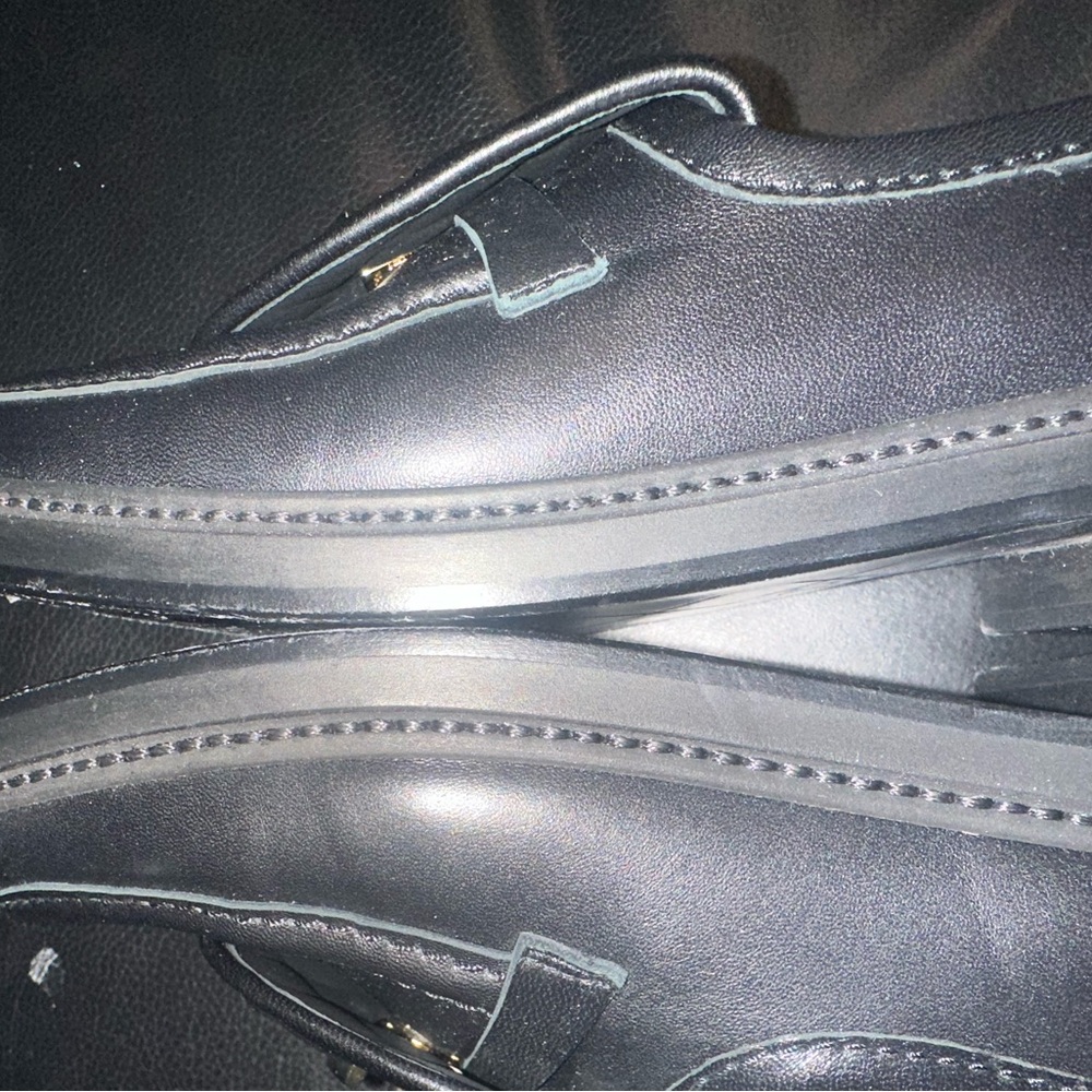 Chanel Black Loafers with Gold Accent - Picture 14 of 15